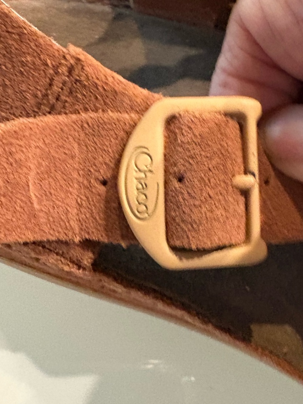 Chaco Clay Suede Strappy Adjustable Sandal, 7 - Picture 3 of 9
